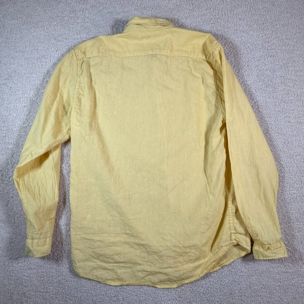 Burberry Brit Mens Long Sleeve Button Shirt Yellow Nova Check Flip Cuff Sz 2XL - Picture 2 of 13